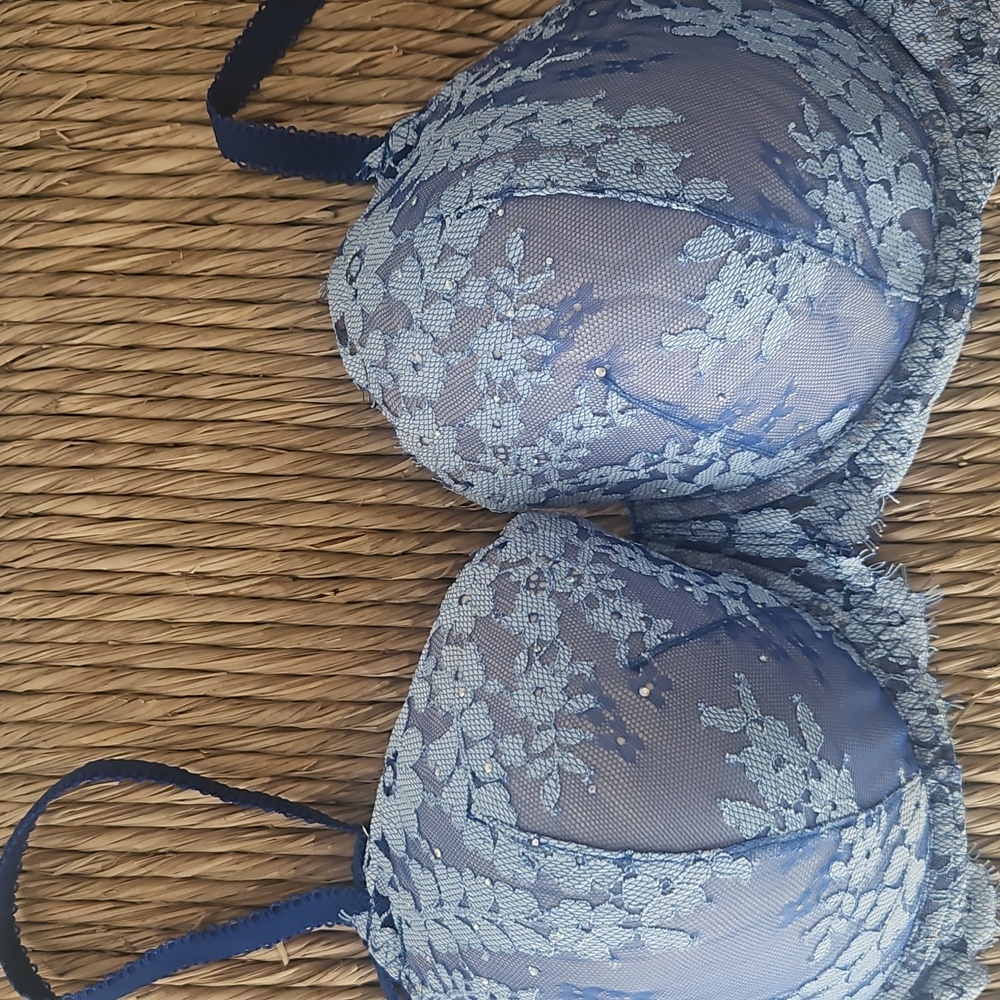 Victoria's Secret Blue Lace Bra